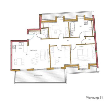 Tolle 4-Zimmer-Dachgeschosswohnung mit Dachterrasse, Erich-Klabunde-Str. 3, 90766 Fürth